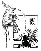 Tailpiece by Frank Cheyne Pap&eacute; from 'The Revolt of Angels' by Anatole France (1924)