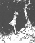 "How Beautiful the Stars Are!" an illustration by A H Watson for 'The Land Where Tales Are Told', 1930.