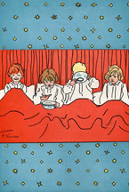 An illustration for &ldquo;Inside the Lion&rdquo; by Edith Farmiloe, Grant Richards&rsquo;s Children&rsquo;s Annual for 1904. 