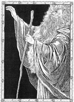 'Leir curses his Daughter', an illustration for Stories of Early British Heroes, 1902.