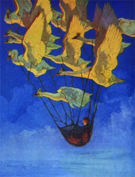 Illustration by Harry Rountree for 'The Wild Swans' by Hans Andersen in 'My Book of Best Fairy'.